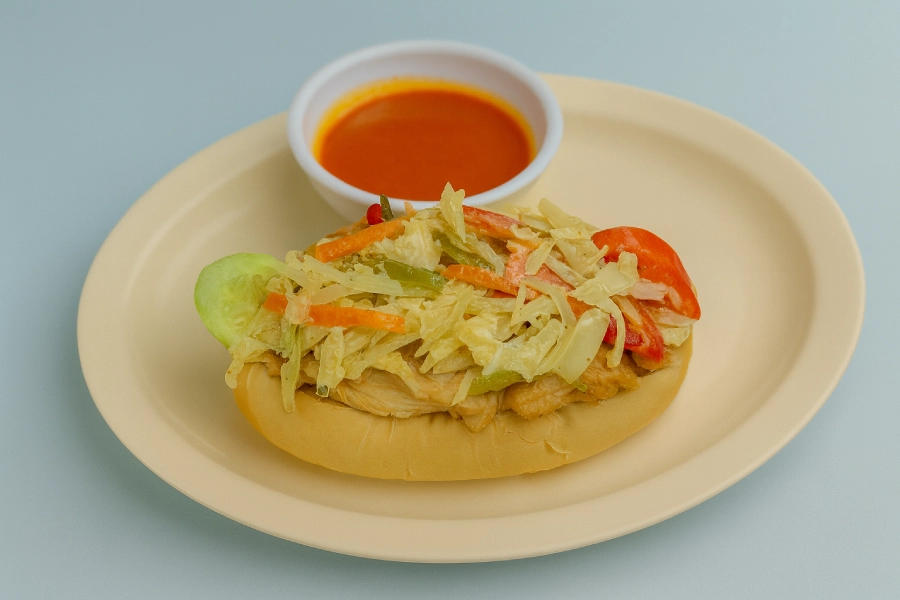 Pan relleno de pollo