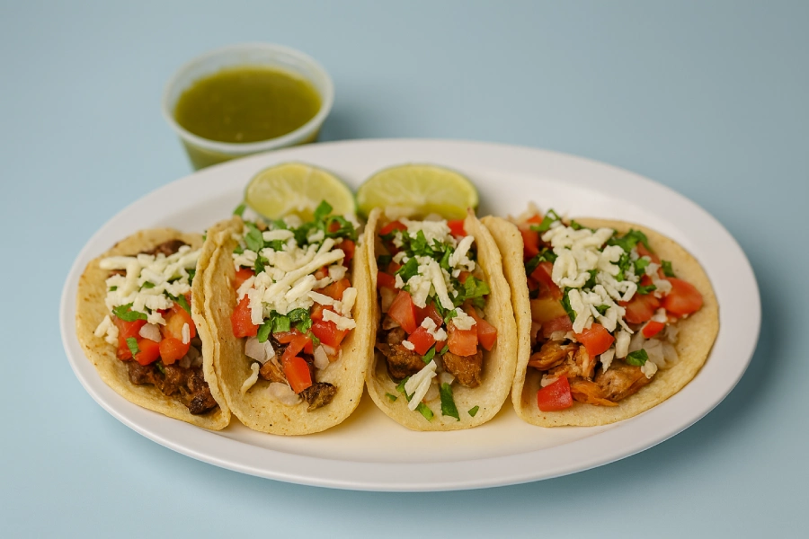 Tacos de carne asada o pollo